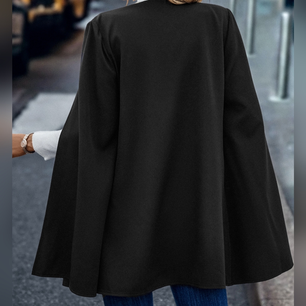 Open Front Cape Blazer - Picture 4 of 4